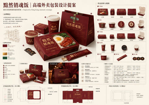 高端外卖包装设计提案板