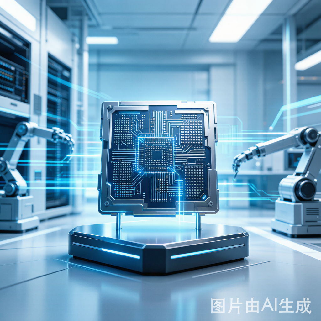 AI芯片制造概念图