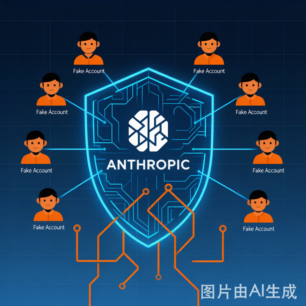 Anthropic指控阿里巴巴蒸馏攻击概念图