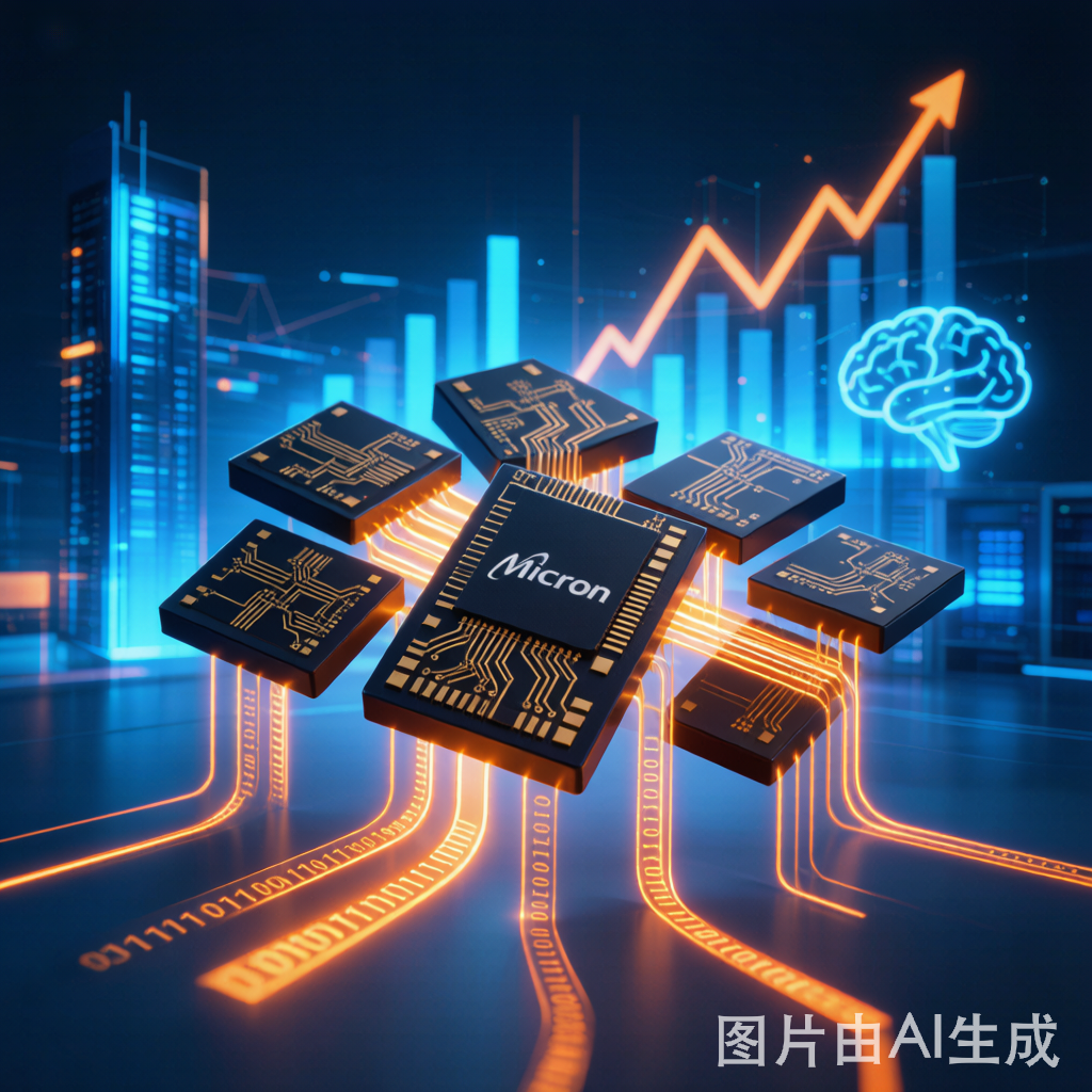 美光AI内存芯片业务概念图