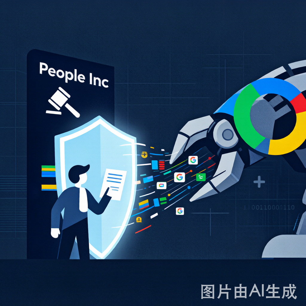 People Inc.与Google AI爬虫对抗概念图