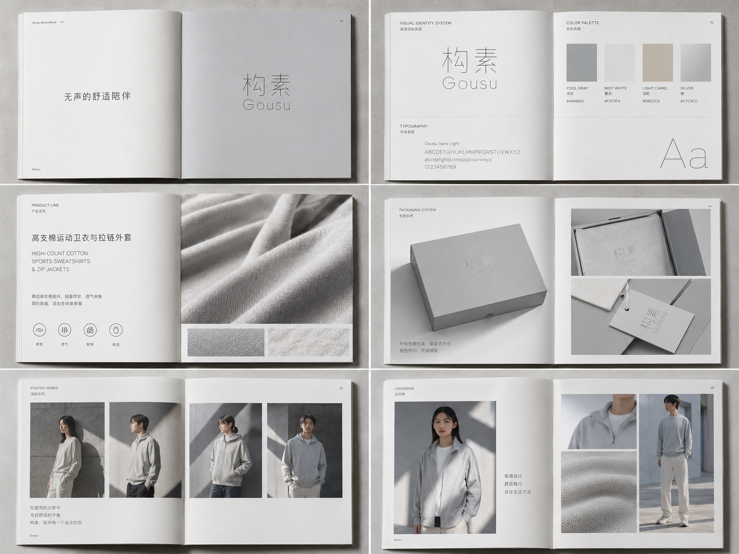 极简冷调建筑感品牌全案视觉画册