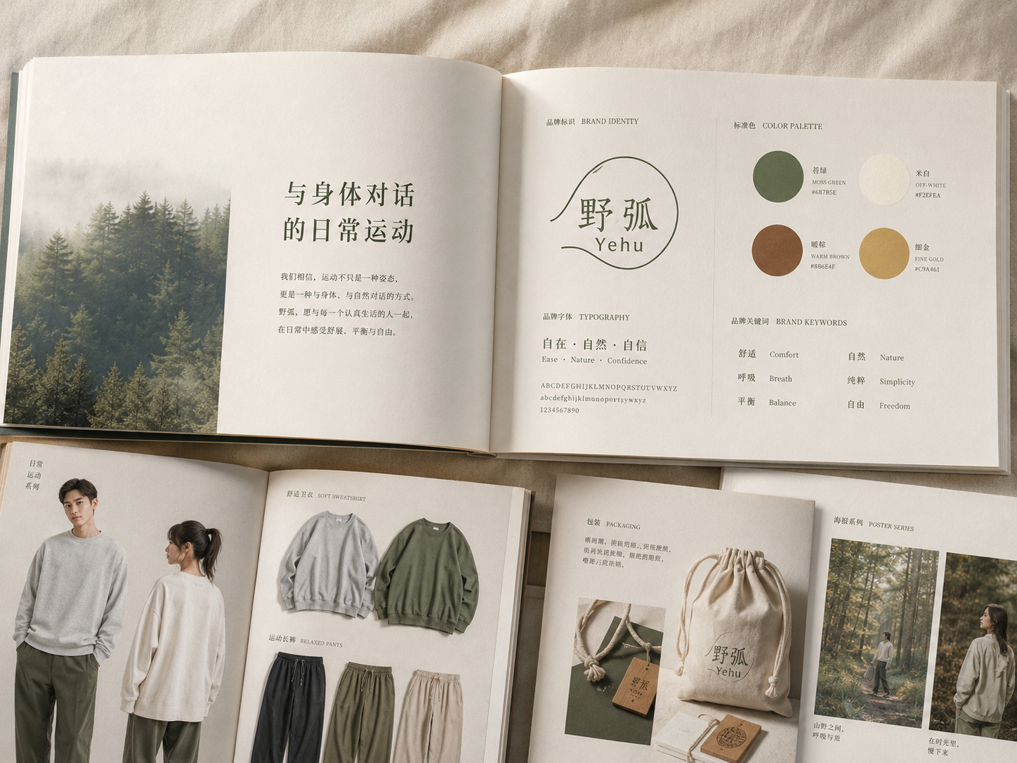 野弧品牌全案：自然诗意运动美学画册