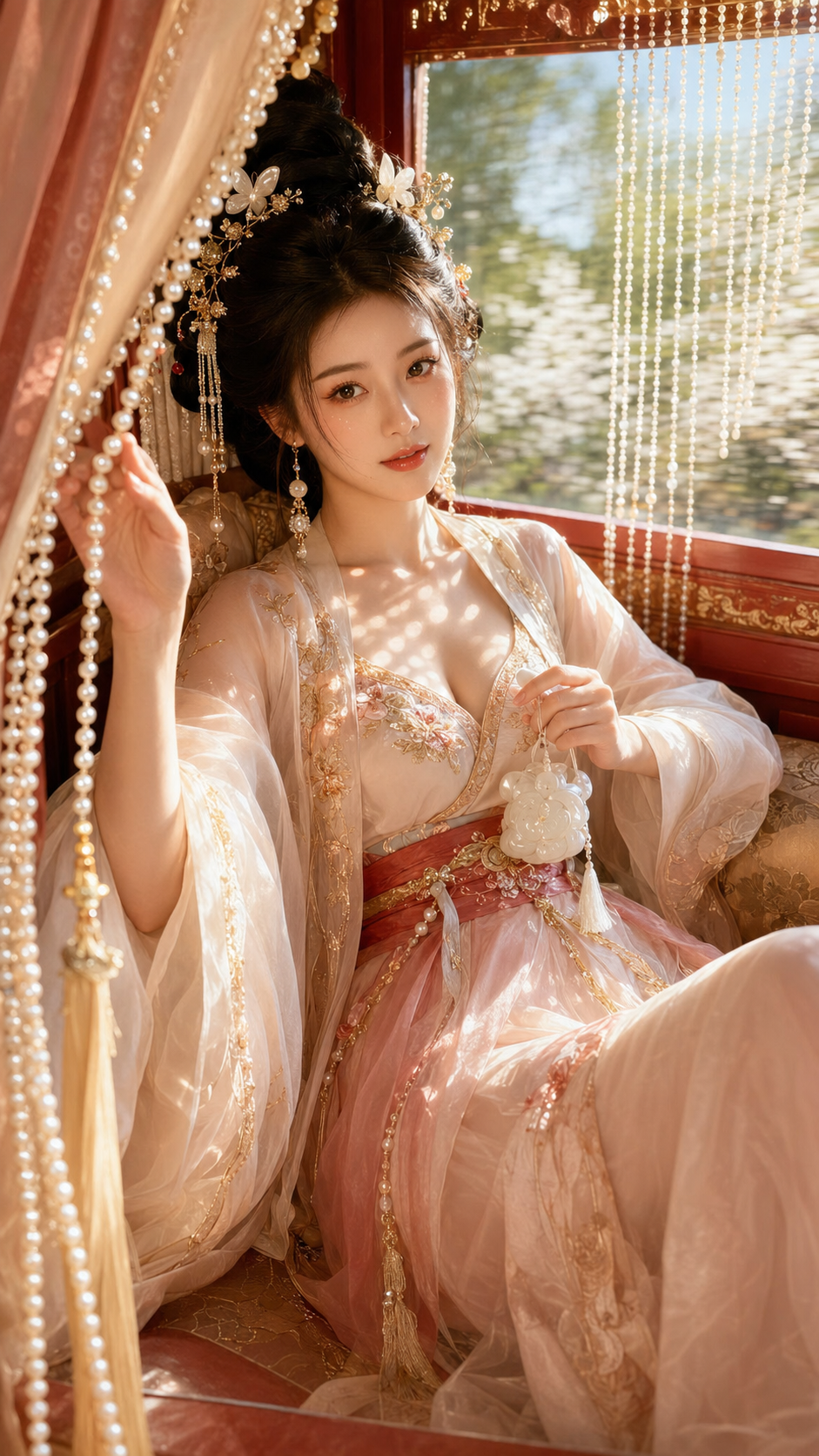 春日香车锦绣行：东方贵女慵懒写真