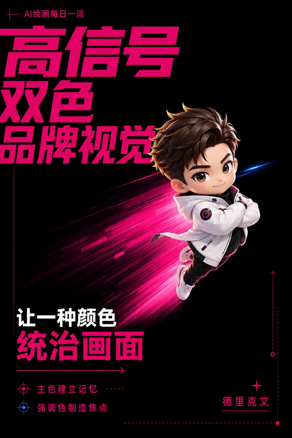 高信号双色品牌视觉海报