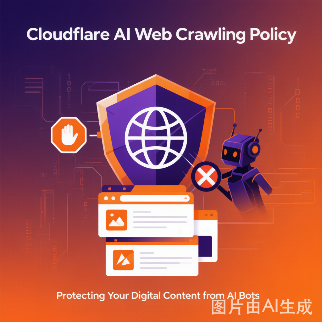 Cloudflare AI爬虫政策概念图