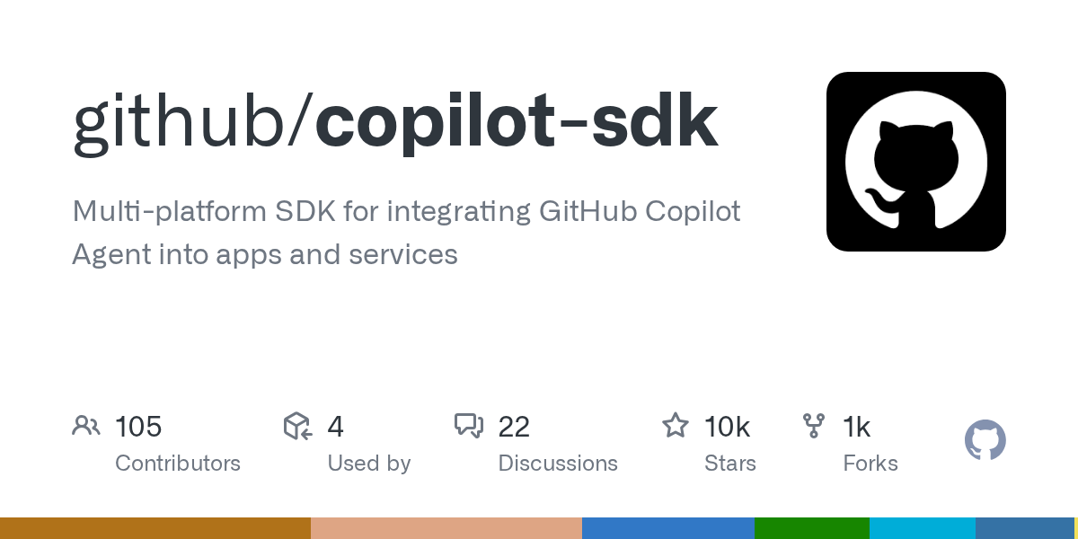 GitHub Copilot SDK：一套 Agent 运行时，六种语言官方 SDK