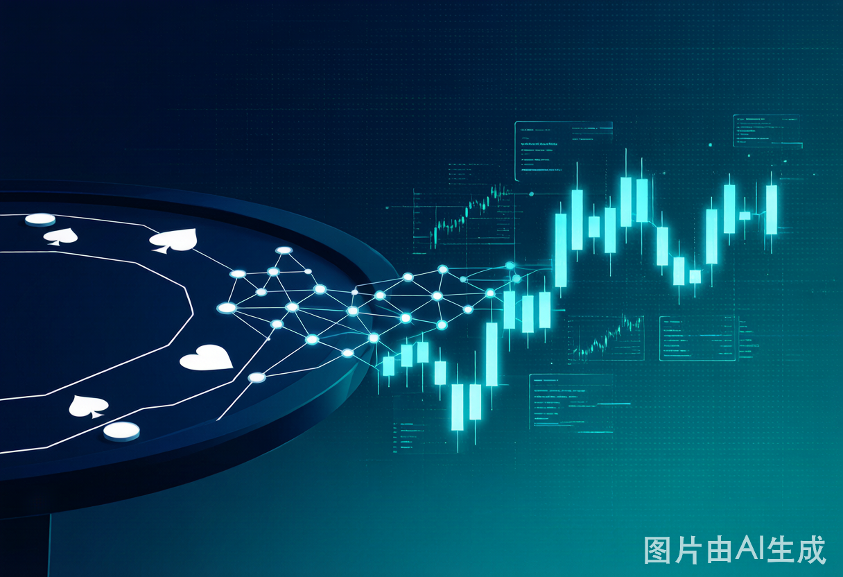 扑克AI与量化交易融合概念图