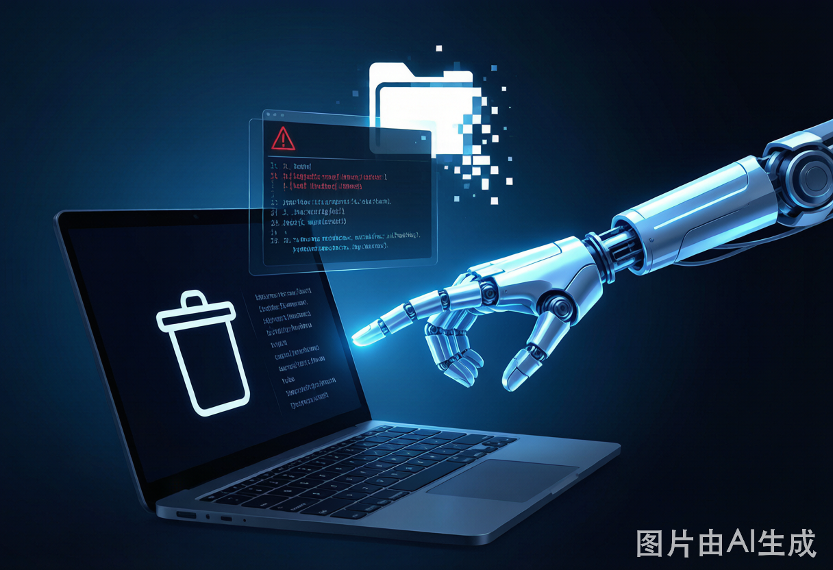 AI代理误删文件的示意图