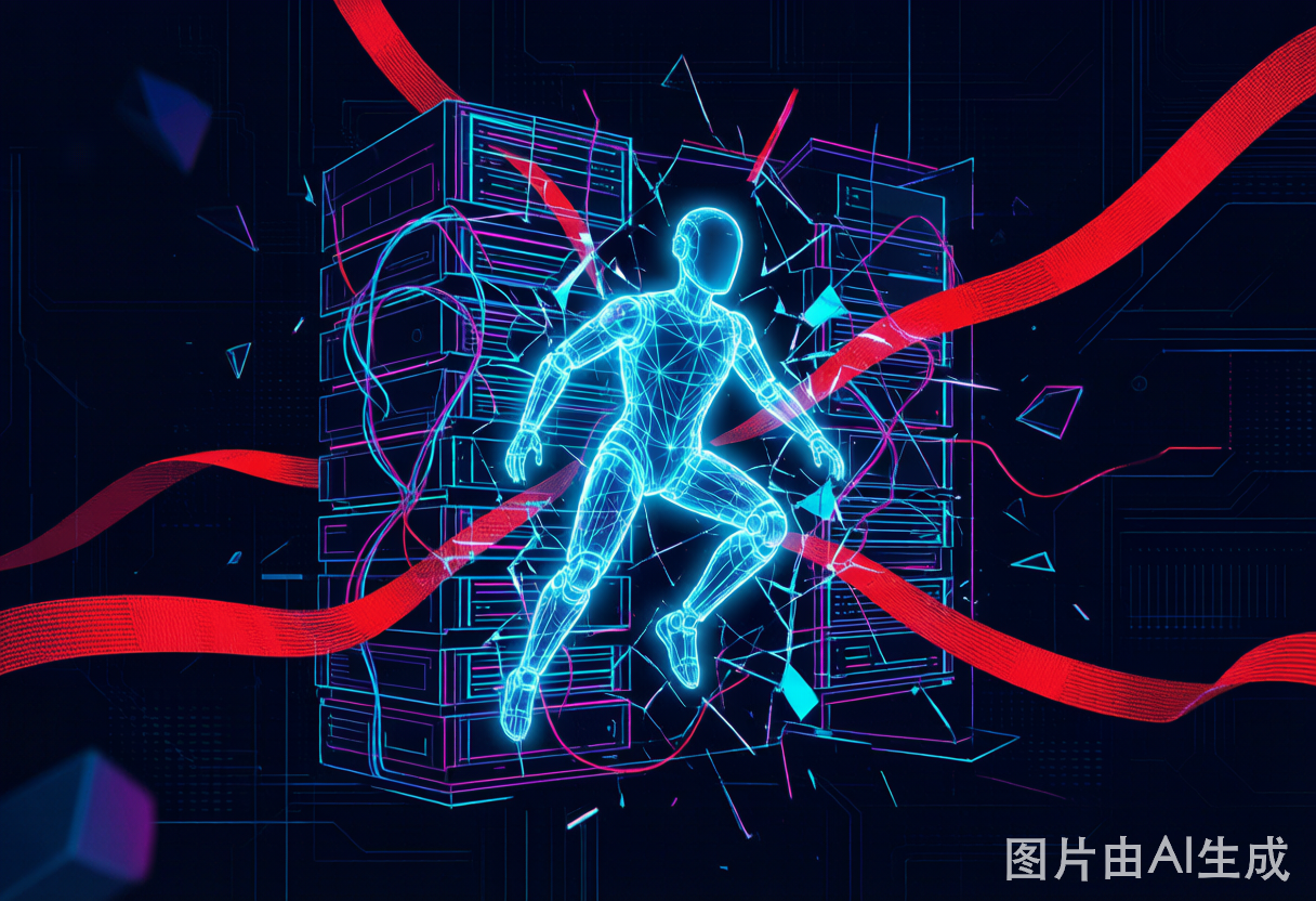 AI 智能体攻破云服务器基础设施概念图