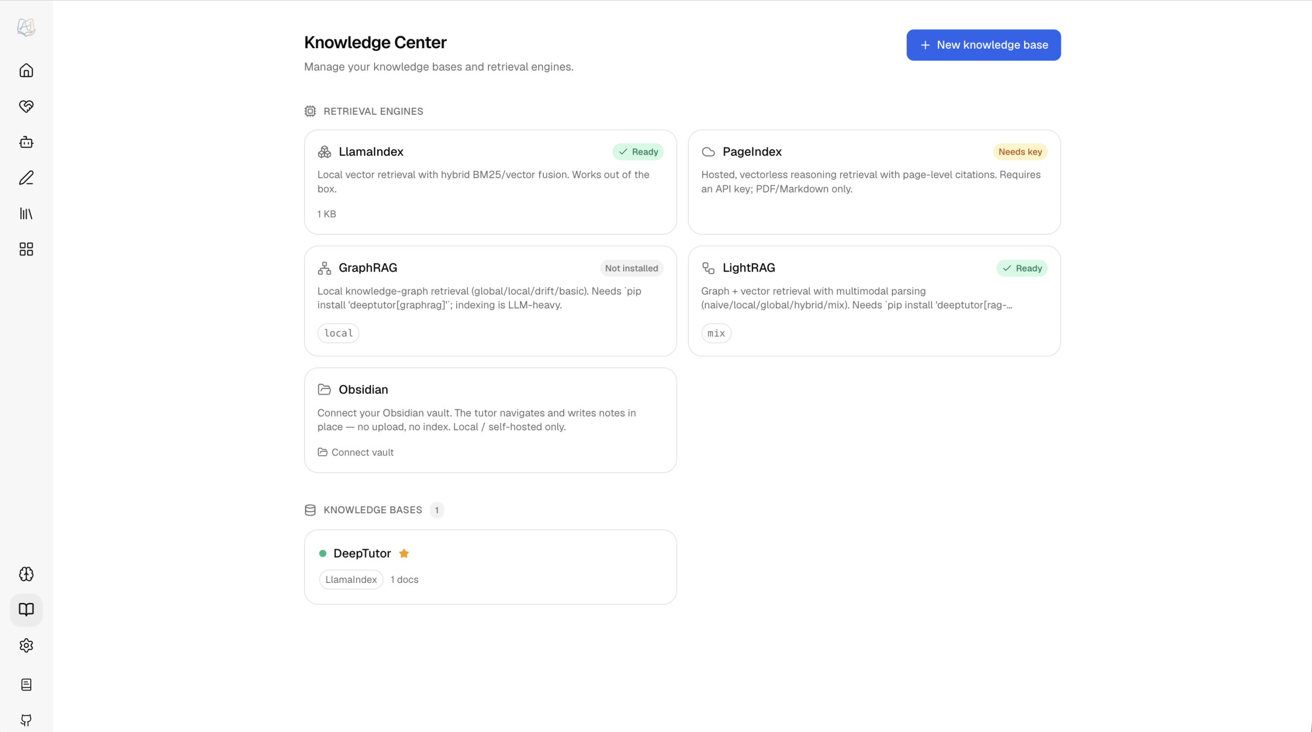 DeepTutor 知识中心