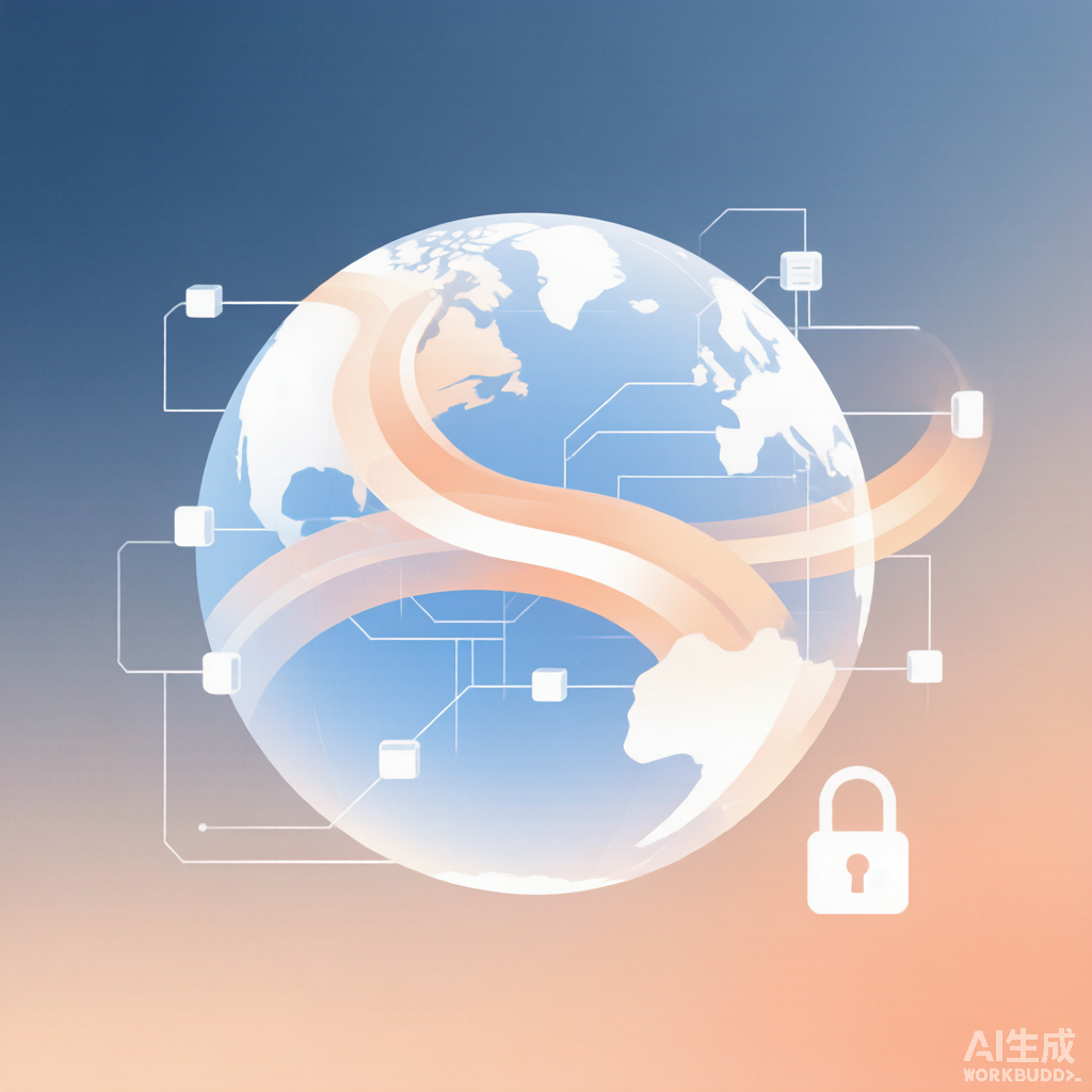 中国开放权重大模型走向海外市场的概念图