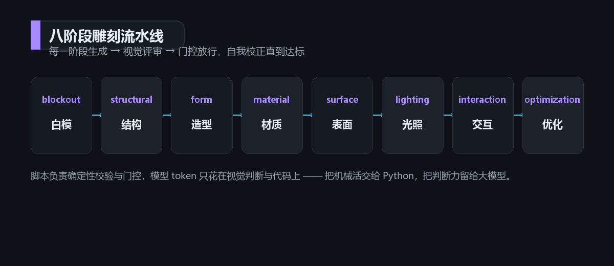 img2threejs 八阶段雕刻流水线