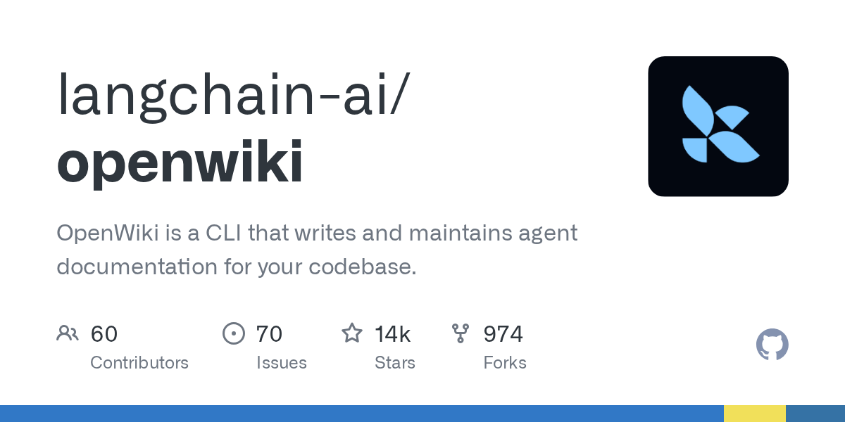 OpenWiki —— LangChain 出品的自我维护 Wiki CLI，让 Agent 为你写文档
