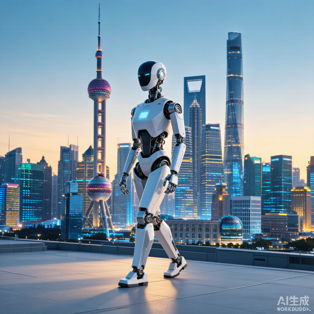 宇树人形机器人与上海金融区